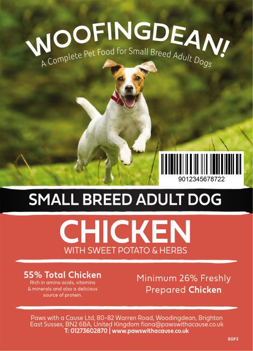 WOOFINGDEAN GRAIN FREE SMALL BREED ADULT CHICKEN