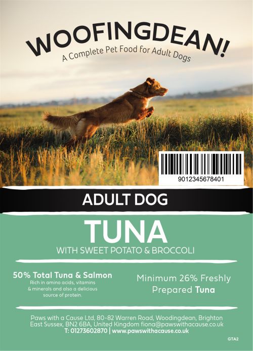 WOOFINGDEAN GRAIN FREE  ADULT TUNA WITH SWEET POTATO