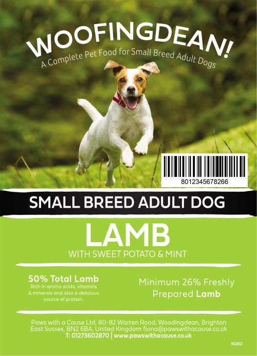 WOOFINGDEAN GRAIN FREE SMALL BREED ADULT LAMB