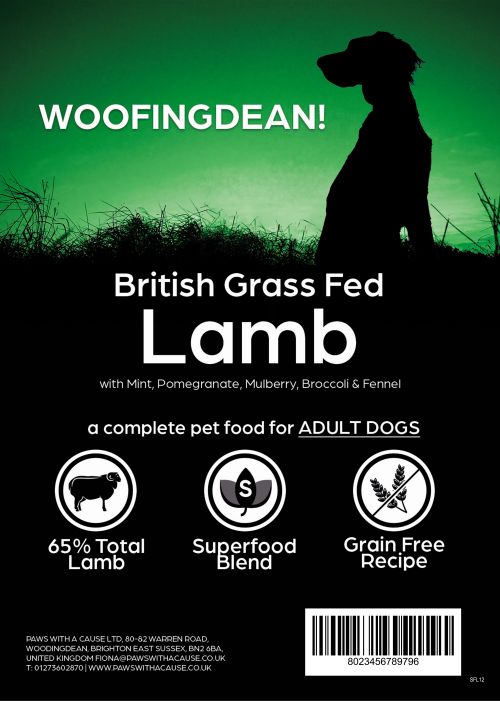 SUPERFOOD 65 BRITISH GRASS FED LAMB  ADULT DOG FOOD