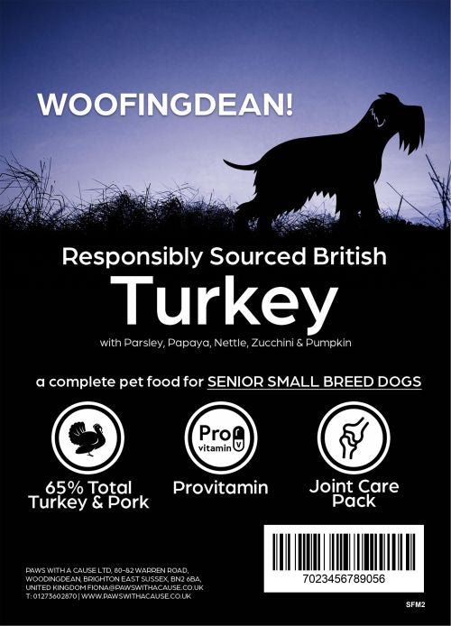 SUPERFOOD 65 TURKEY AND PORK ADULT SMALL BREED SENIOR/LIGHT DOG FOOD