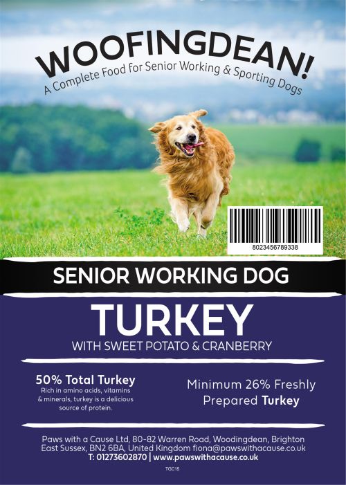 WOOFINGDEAN GRAIN FREE SENIOR ADULT TURKEY