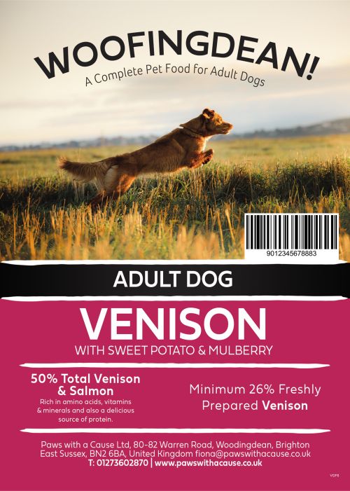 WOOFINGDEAN GRAIN FREE  ADULT VENISON WITH SALMON